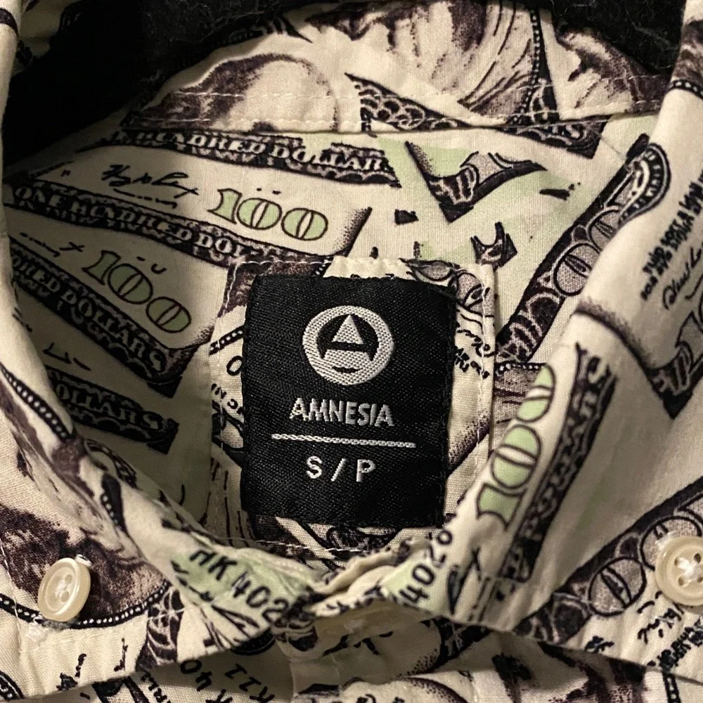 Stylish Currency Print Casual Shirt - Picture 2 of 2